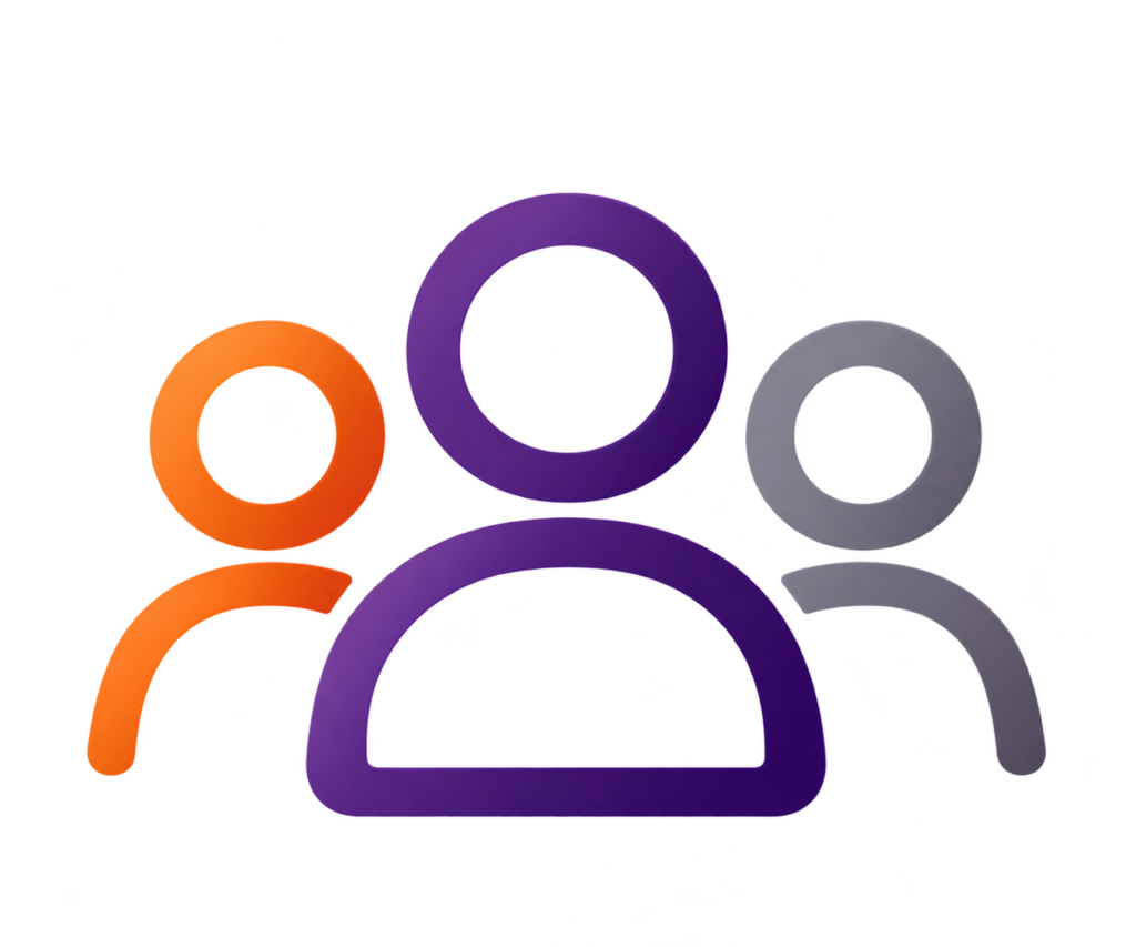 Icon einer Personengruppe als Symbol für die vom Arbeitgeber finanzierte Versorgungszusage.